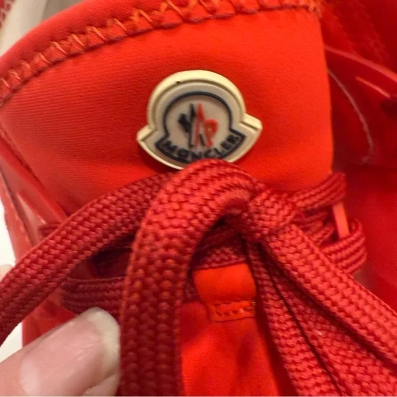 Moncler Women’s Red Sneakers / Running Shoes Sz US 8 EU 38 EUC